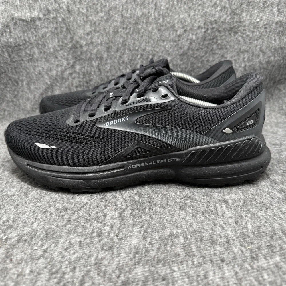 Brooks Adrenaline GTS 23 Running Shoes Womens Size 8.5 Wide Black Guiderails